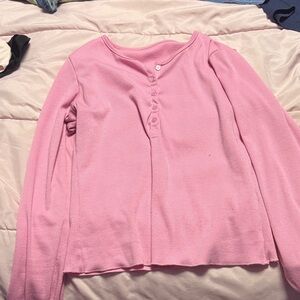 SHEIN Pink Long Sleeve Top